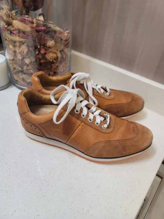 Royal Albatross Mens Leather Golf Shoes Wingtip Brogue Brown Orange Vibram Italy main image 7
